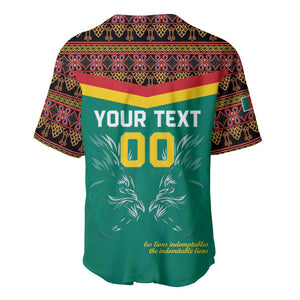 Custom Cameroun Football Baseball Jersey Allez Les Lions Indomptables
