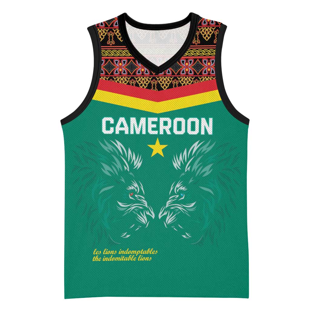 Custom Cameroun Football Basketball Jersey Allez Les Lions Indomptables - African Pride