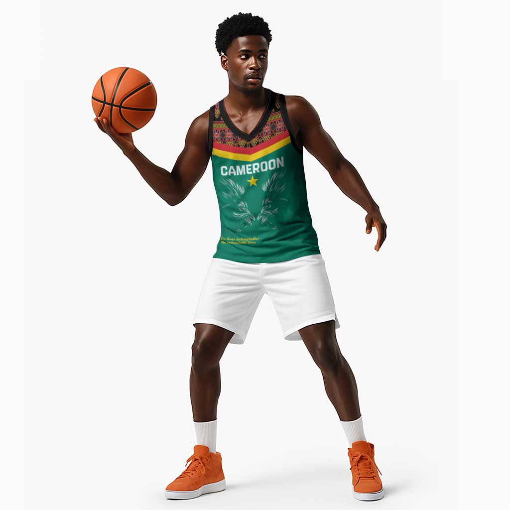 Custom Cameroun Football Basketball Jersey Allez Les Lions Indomptables - African Pride