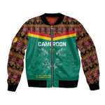 Custom Cameroun Football Bomber Jacket Allez Les Lions Indomptables