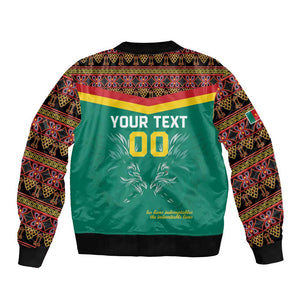 Custom Cameroun Football Bomber Jacket Allez Les Lions Indomptables