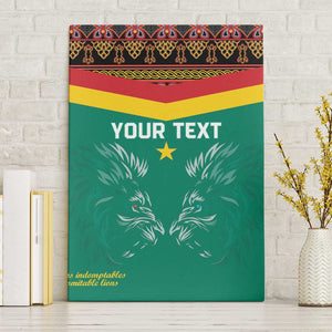 Custom Cameroun Football Canvas Wall Art Allez Les Lions Indomptables