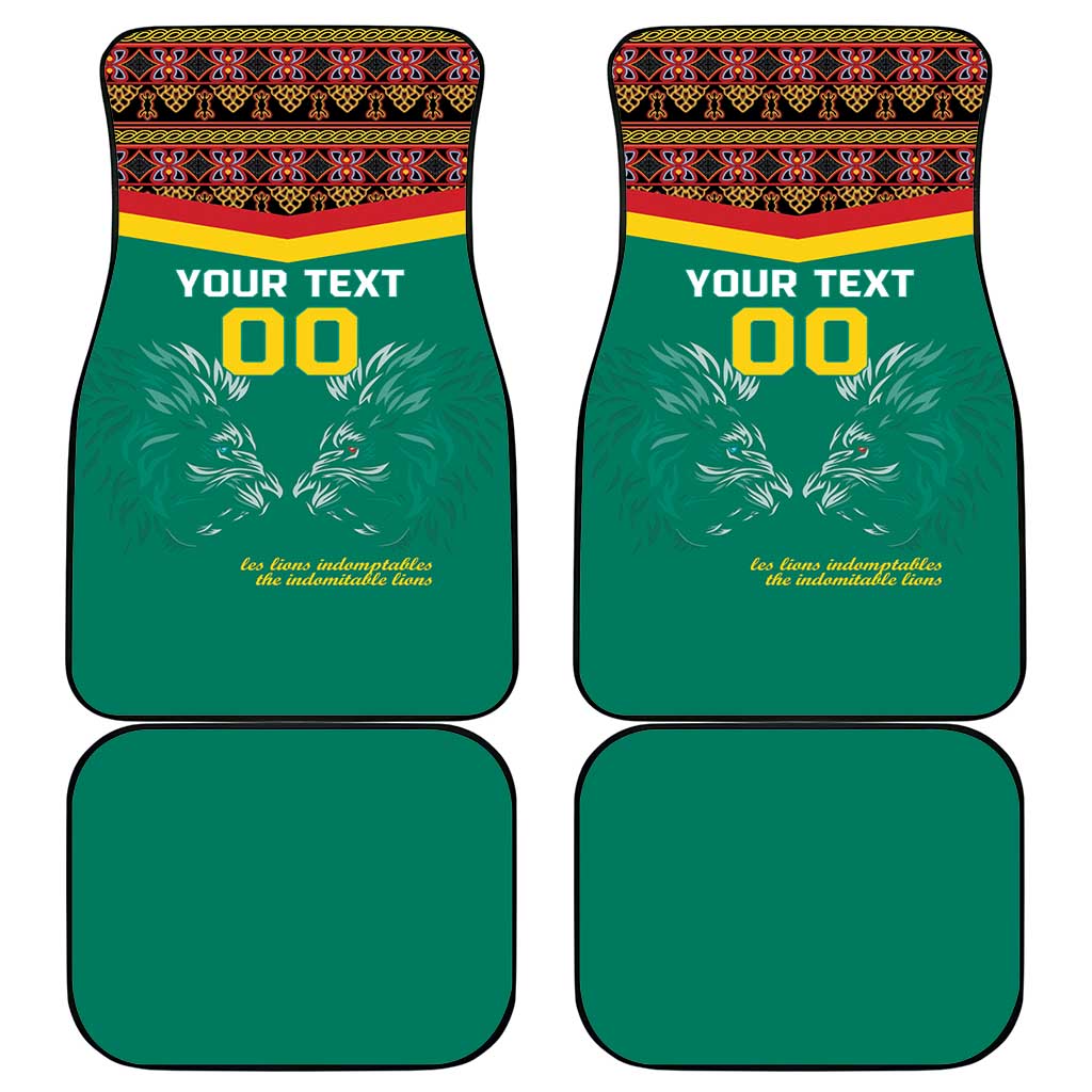 Custom Cameroun Football Car Mats Allez Les Lions Indomptables