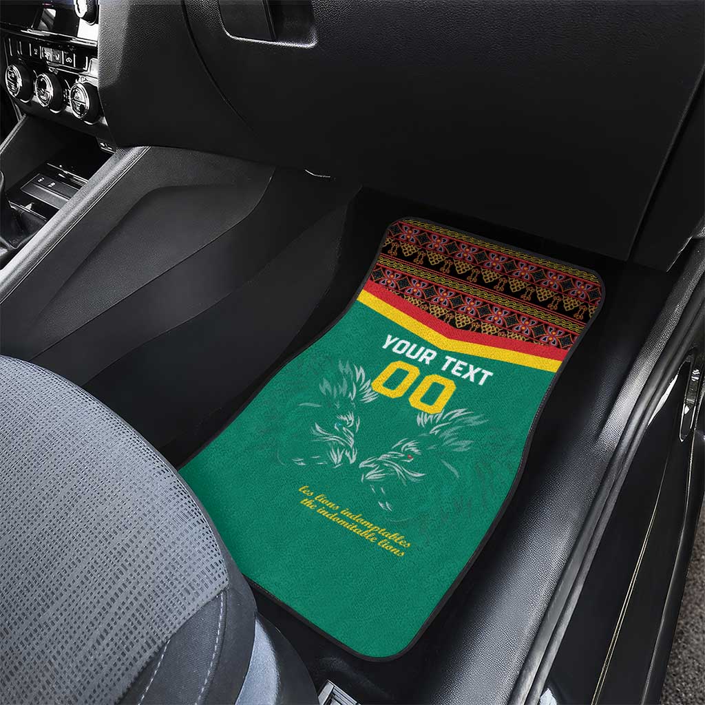 Custom Cameroun Football Car Mats Allez Les Lions Indomptables