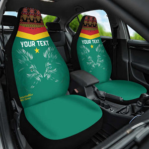 Custom Cameroun Football Car Seat Cover Allez Les Lions Indomptables