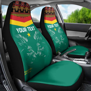 Custom Cameroun Football Car Seat Cover Allez Les Lions Indomptables
