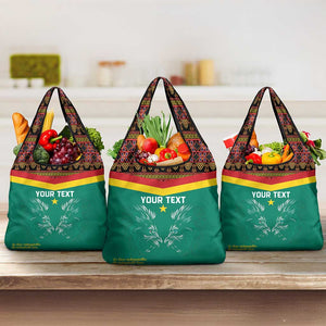 Custom Cameroun Football Grocery Bag Allez Les Lions Indomptables