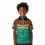 Custom Cameroun Football Kid Polo Shirt Allez Les Lions Indomptables