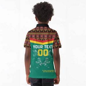 Custom Cameroun Football Kid Polo Shirt Allez Les Lions Indomptables