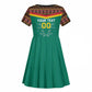 Custom Cameroun Football Kid Short Sleeve Dress Allez Les Lions Indomptables
