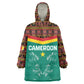 Custom Cameroun Football Kid Wearable Blanket Hoodie Allez Les Lions Indomptables