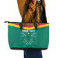 Custom Cameroun Football Leather Tote Bag Allez Les Lions Indomptables