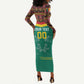 Custom Cameroun Football Long Sleeve Bodycon Dress Allez Les Lions Indomptables LT15