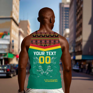 Custom Cameroun Football Men Tank Top Allez Les Lions Indomptables