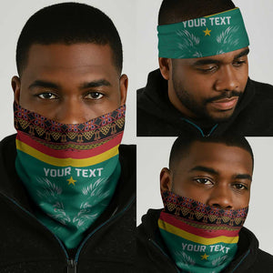 Custom Cameroun Football Neck Gaiter Allez Les Lions Indomptables LT15