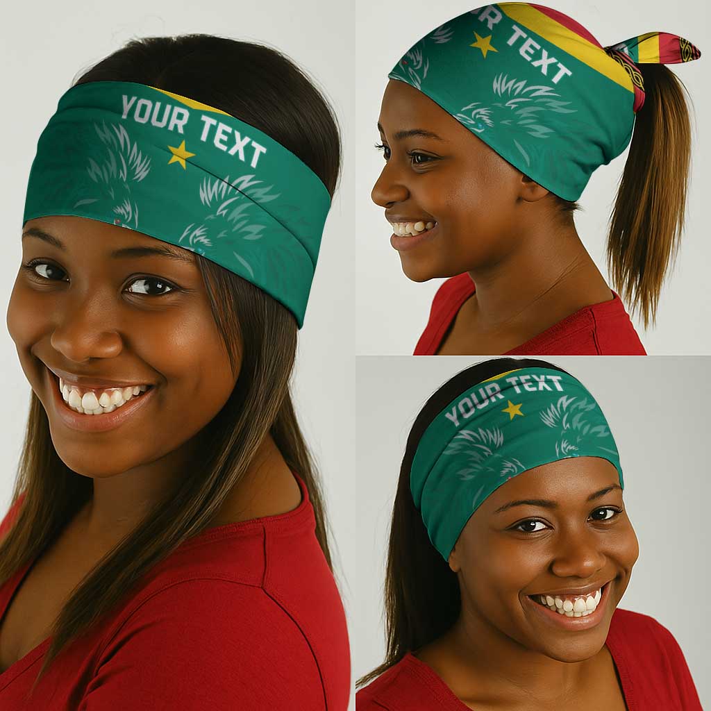 Custom Cameroun Football Neck Gaiter Allez Les Lions Indomptables LT15