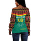 Custom Cameroun Football Off Shoulder Sweater Allez Les Lions Indomptables