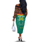 Custom Cameroun Football Off The Shoulder Long Sleeve Dress Allez Les Lions Indomptables