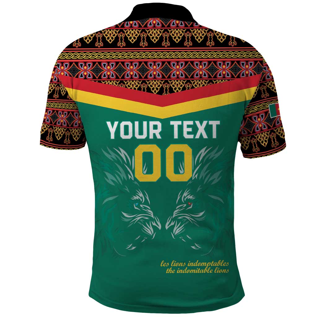 Custom Cameroun Football Polo Shirt Allez Les Lions Indomptables