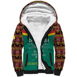 Custom Cameroun Football Sherpa Hoodie Allez Les Lions Indomptables