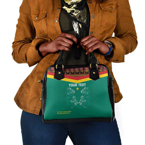 Custom Cameroun Football Shoulder Handbag Allez Les Lions Indomptables