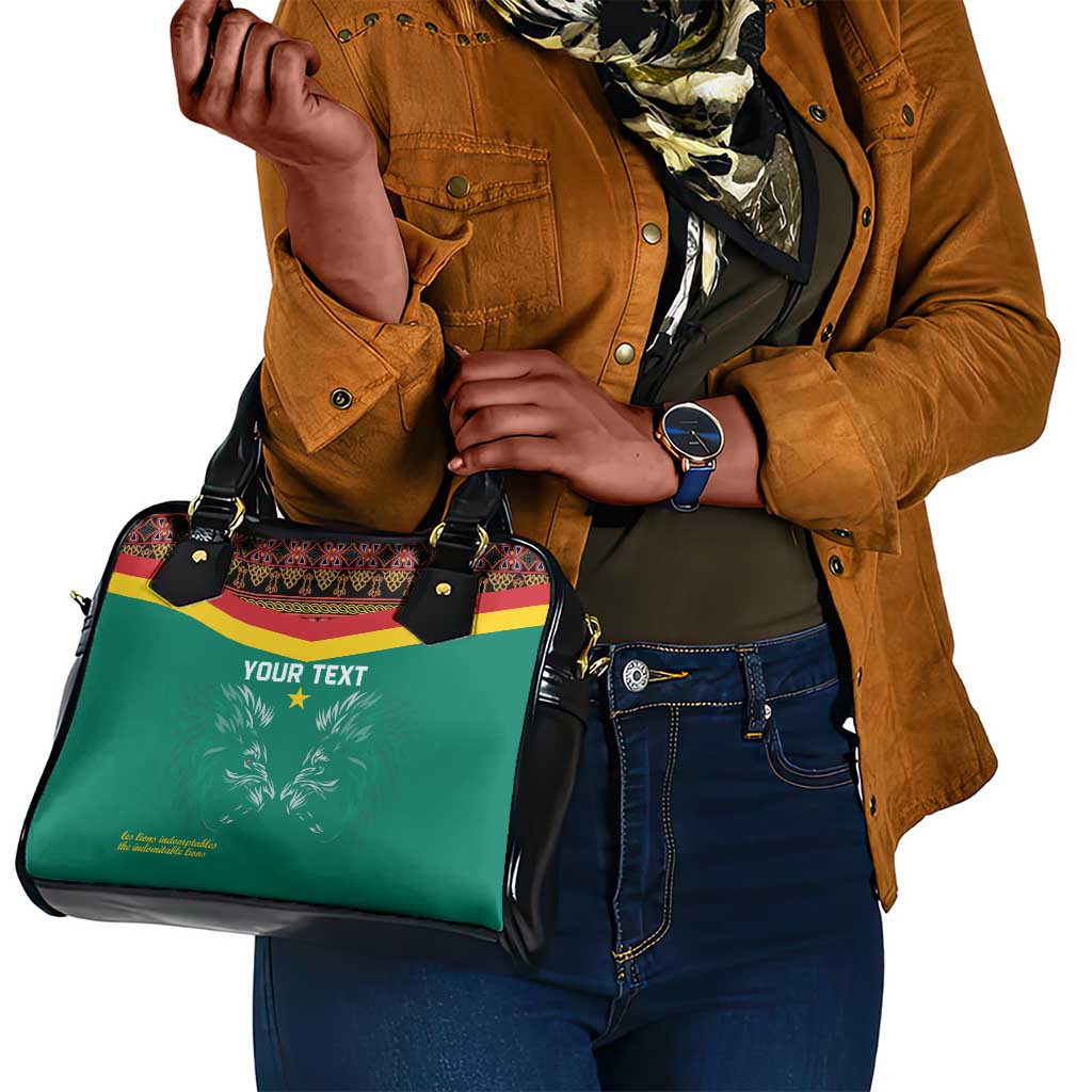 Custom Cameroun Football Shoulder Handbag Allez Les Lions Indomptables