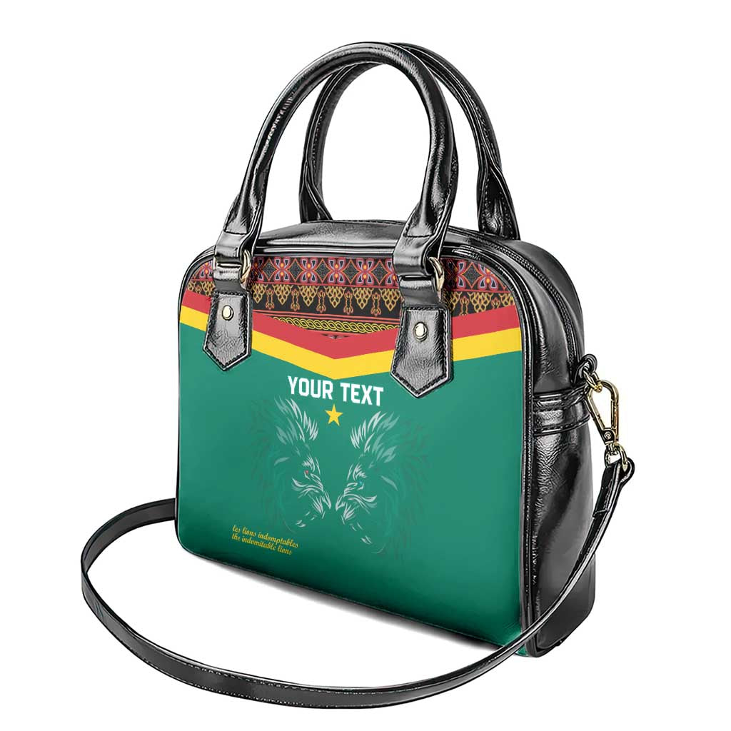 Custom Cameroun Football Shoulder Handbag Allez Les Lions Indomptables