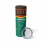 Custom Cameroun Football Skinny Tumbler Allez Les Lions Indomptables