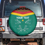 Custom Cameroun Football Spare Tire Cover Allez Les Lions Indomptables