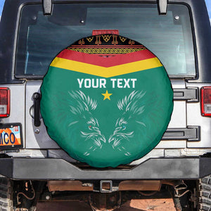 Custom Cameroun Football Spare Tire Cover Allez Les Lions Indomptables