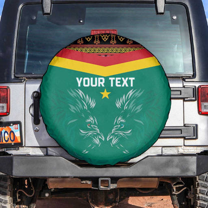 Custom Cameroun Football Spare Tire Cover Allez Les Lions Indomptables