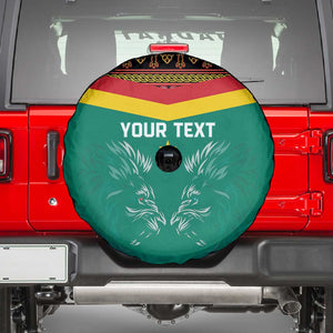 Custom Cameroun Football Spare Tire Cover Allez Les Lions Indomptables