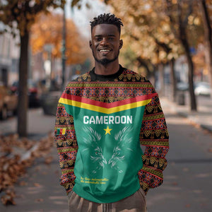 Custom Cameroun Football Sweatshirt Allez Les Lions Indomptables