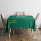Custom Cameroun Football Tablecloth Allez Les Lions Indomptables