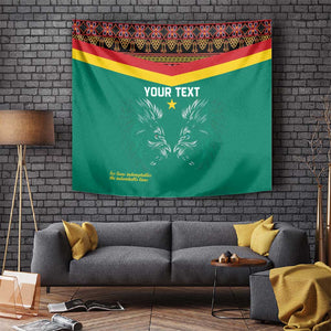 Custom Cameroun Football Tapestry Allez Les Lions Indomptables