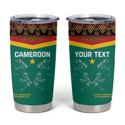 Custom Cameroun Football Tumbler Cup Allez Les Lions Indomptables