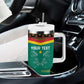 Custom Cameroun Football Tumbler With Handle Allez Les Lions Indomptables
