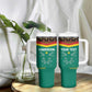 Custom Cameroun Football Tumbler With Handle Allez Les Lions Indomptables