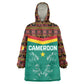 Custom Cameroun Football Wearable Blanket Hoodie Allez Les Lions Indomptables