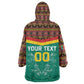 Custom Cameroun Football Wearable Blanket Hoodie Allez Les Lions Indomptables