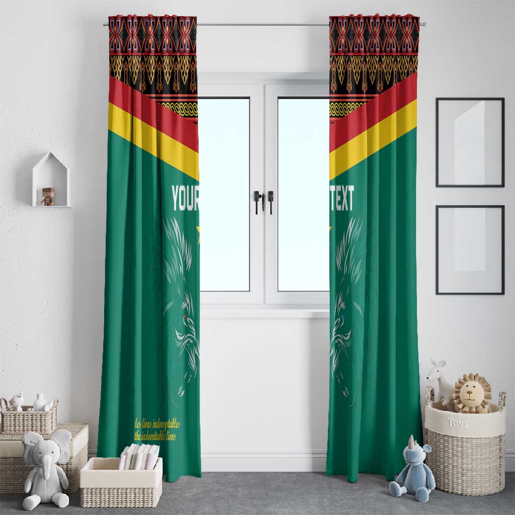 Custom Cameroun Football Window Curtain Allez Les Lions Indomptables