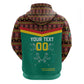 Custom Cameroun Football Zip Hoodie Allez Les Lions Indomptables