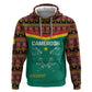 Custom Cameroun Football Zip Hoodie Allez Les Lions Indomptables