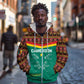 Custom Cameroun Football Zip Hoodie Allez Les Lions Indomptables