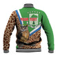 Personalised Equatorial Guinea Baseball Jacket Bubo Poensis With Coat Of Arms