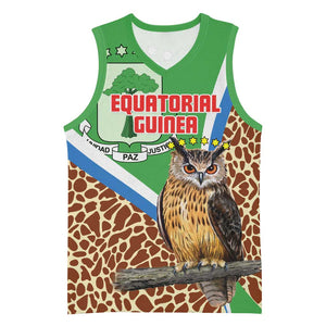 Personalised Equatorial Guinea Basketball Jersey Bubo Poensis With Coat Of Arms - African Pride