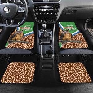 Personalised Equatorial Guinea Car Mats Bubo Poensis With Coat Of Arms