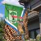 Personalised Equatorial Guinea Garden Flag Bubo Poensis With Coat Of Arms