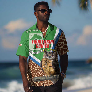 Personalised Equatorial Guinea Hawaiian Shirt Bubo Poensis With Coat Of Arms