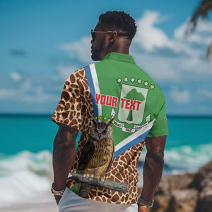 Personalised Equatorial Guinea Hawaiian Shirt Bubo Poensis With Coat Of Arms